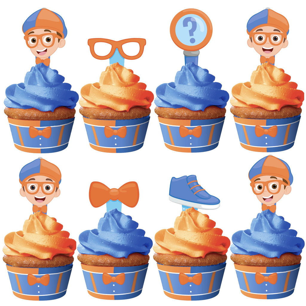 Blippi Cupcake Toppers & Blippi Cupcake Wrappers