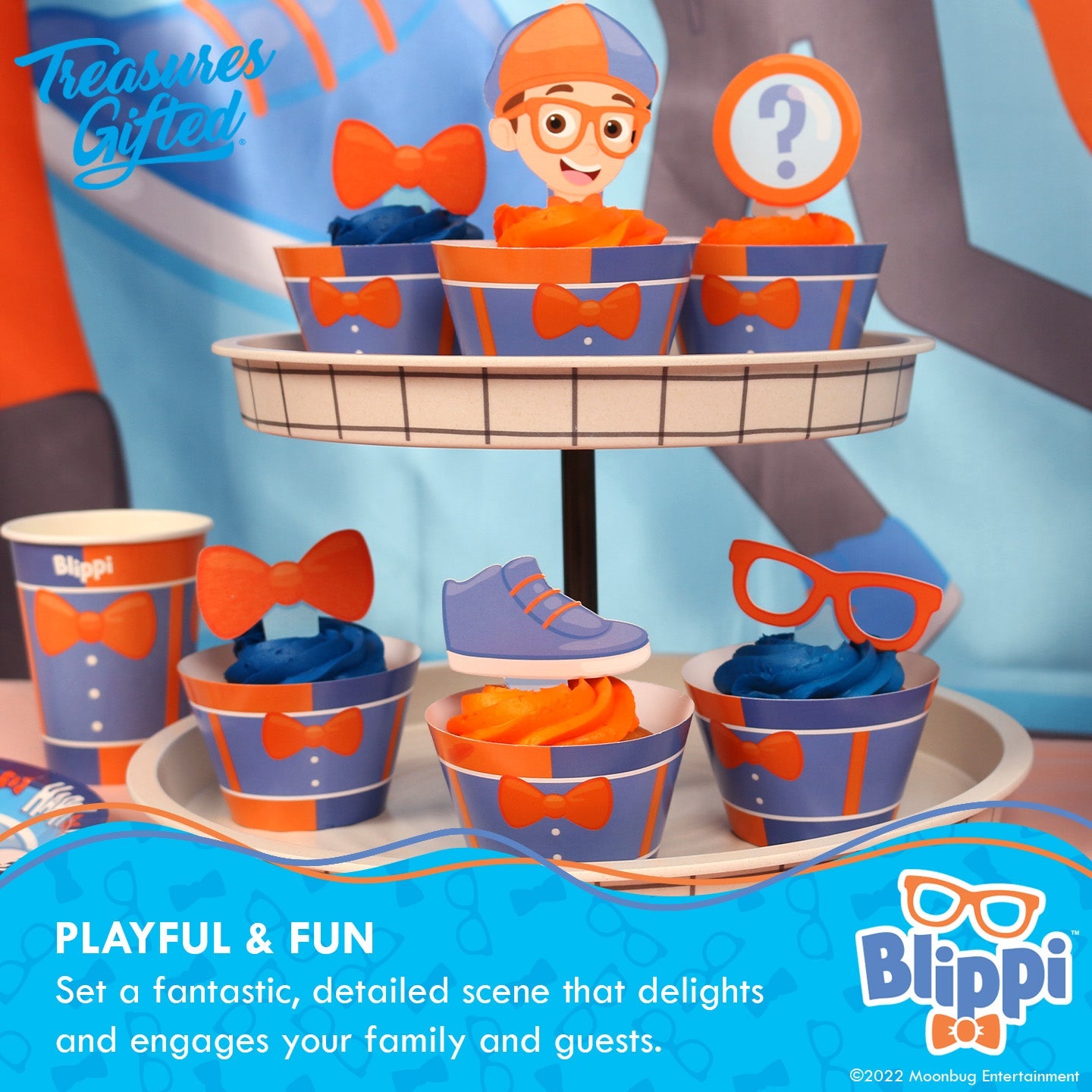 Blippi Cupcake Toppers & Blippi Cupcake Wrappers