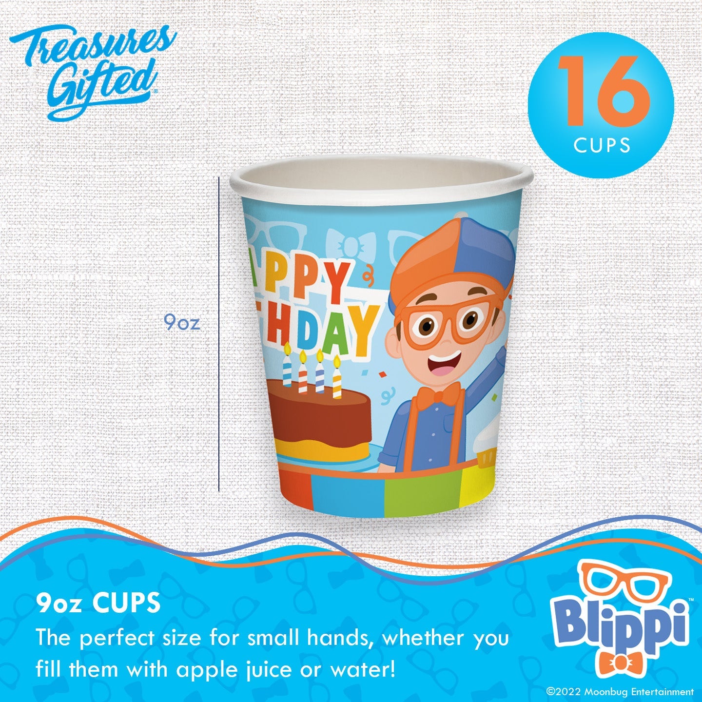 Blippi Party Tableware Classic Set for 16 Guests