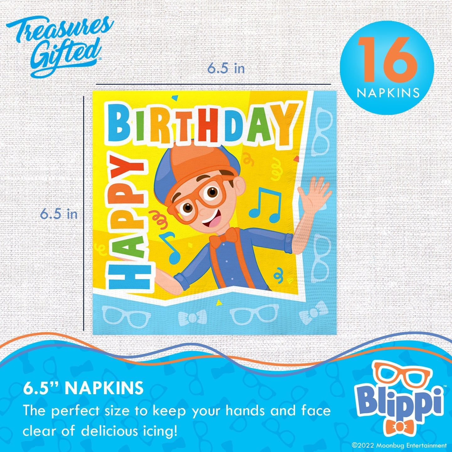 Blippi Party Tableware Deluxe Set for 16 Guests