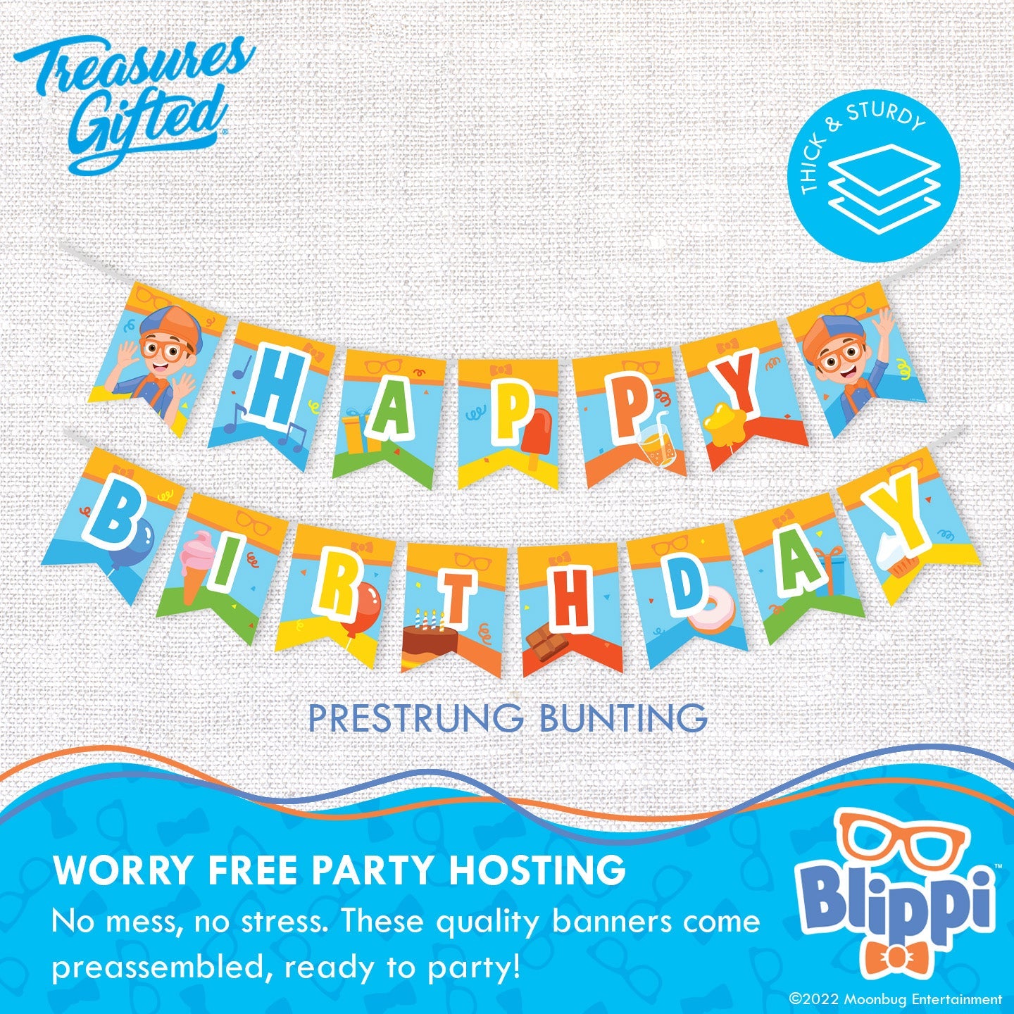 Blippi Birthday Banner - Blippi Party Supplies