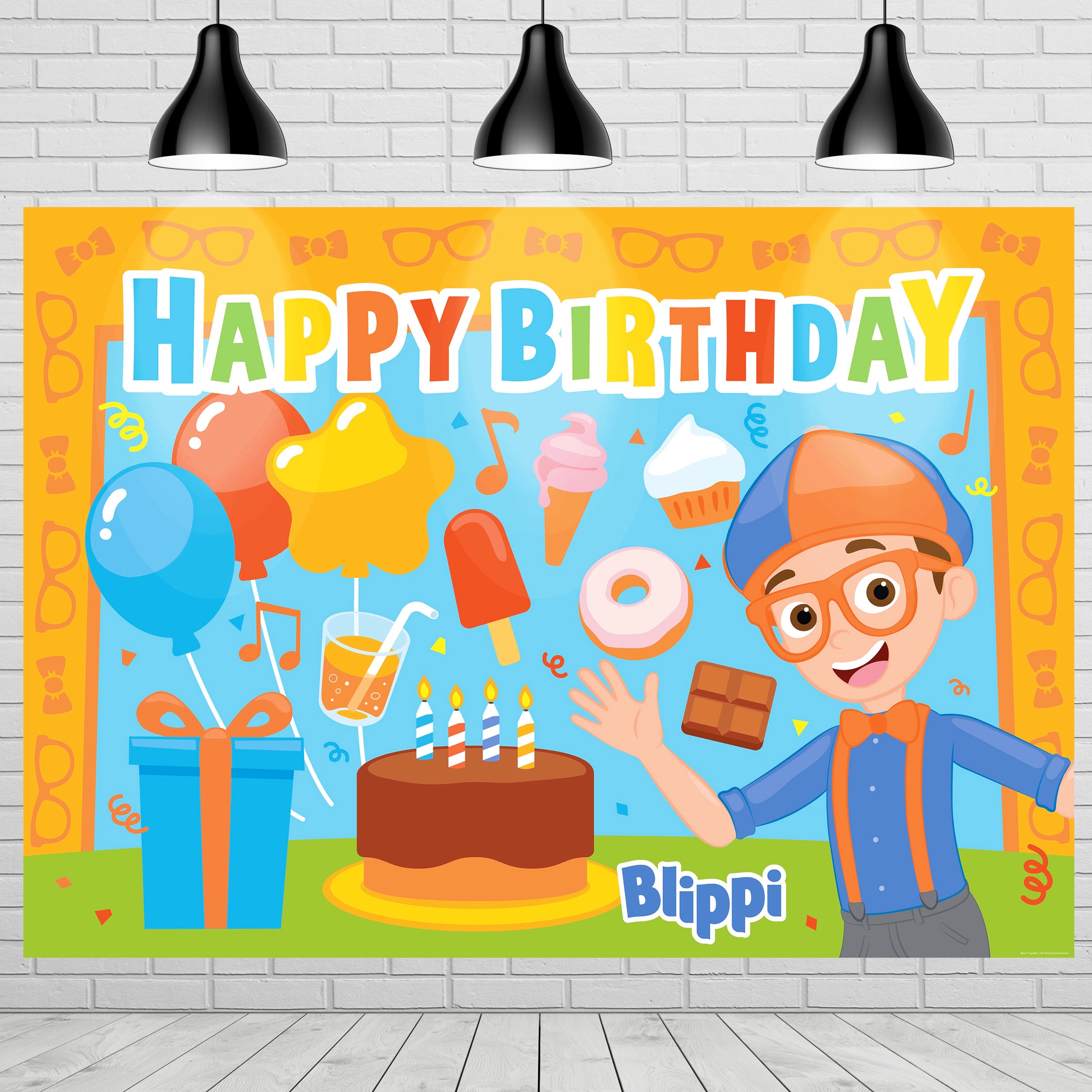 Blippi Banner Backdrop - Blippi Party Supplies