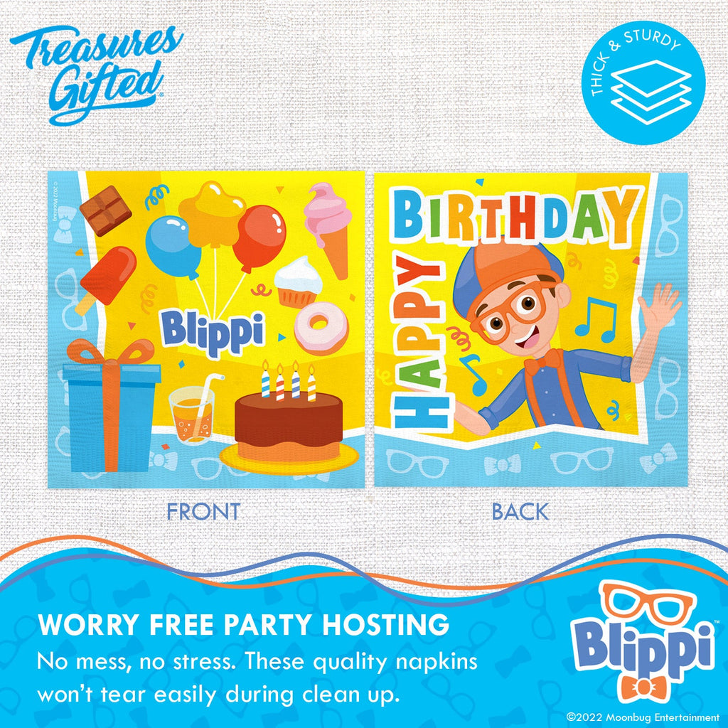 Blippi Party Napkins - Blippi Party Supplies