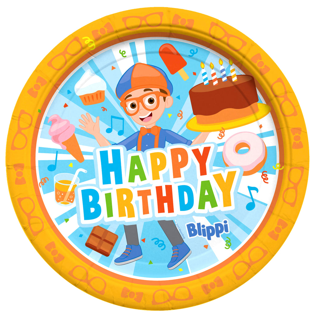 Blippi Plates 9in - Blippi Party Supplies