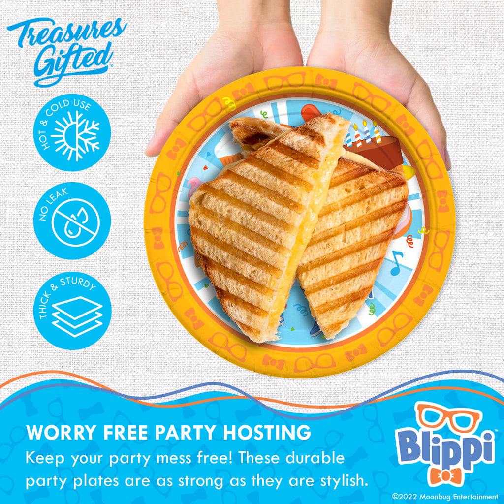 Blippi Plates 9in - Blippi Party Supplies