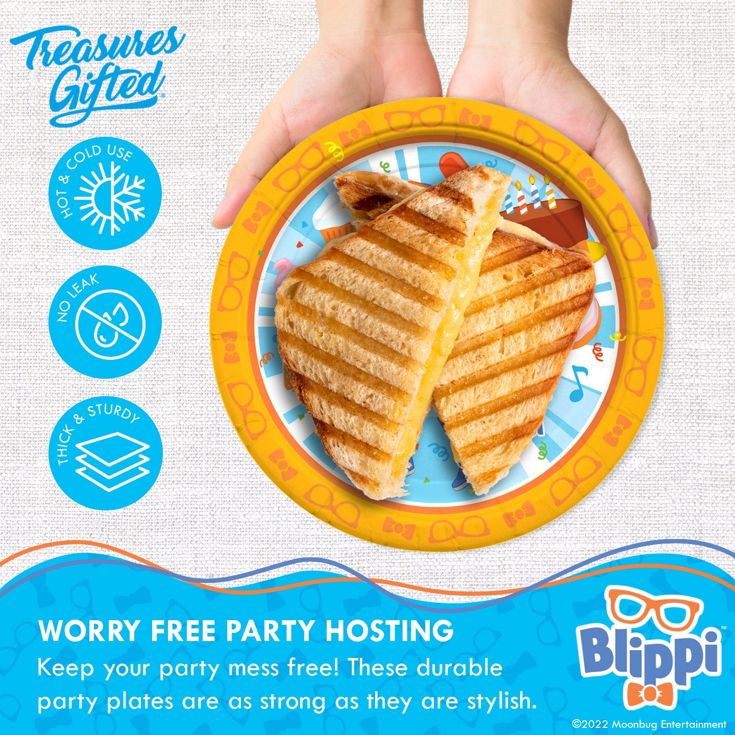 Blippi Plates 9in - Blippi Party Supplies