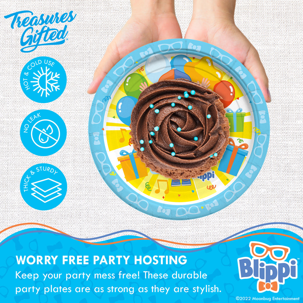 Blippi Plates 7in - Blippi Party Supplies