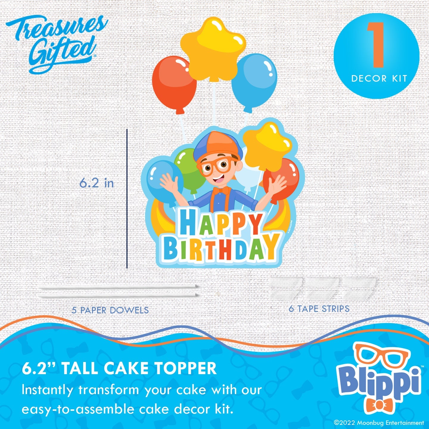 Blippi Birthday Cake Topper - Blippi Party Supplies