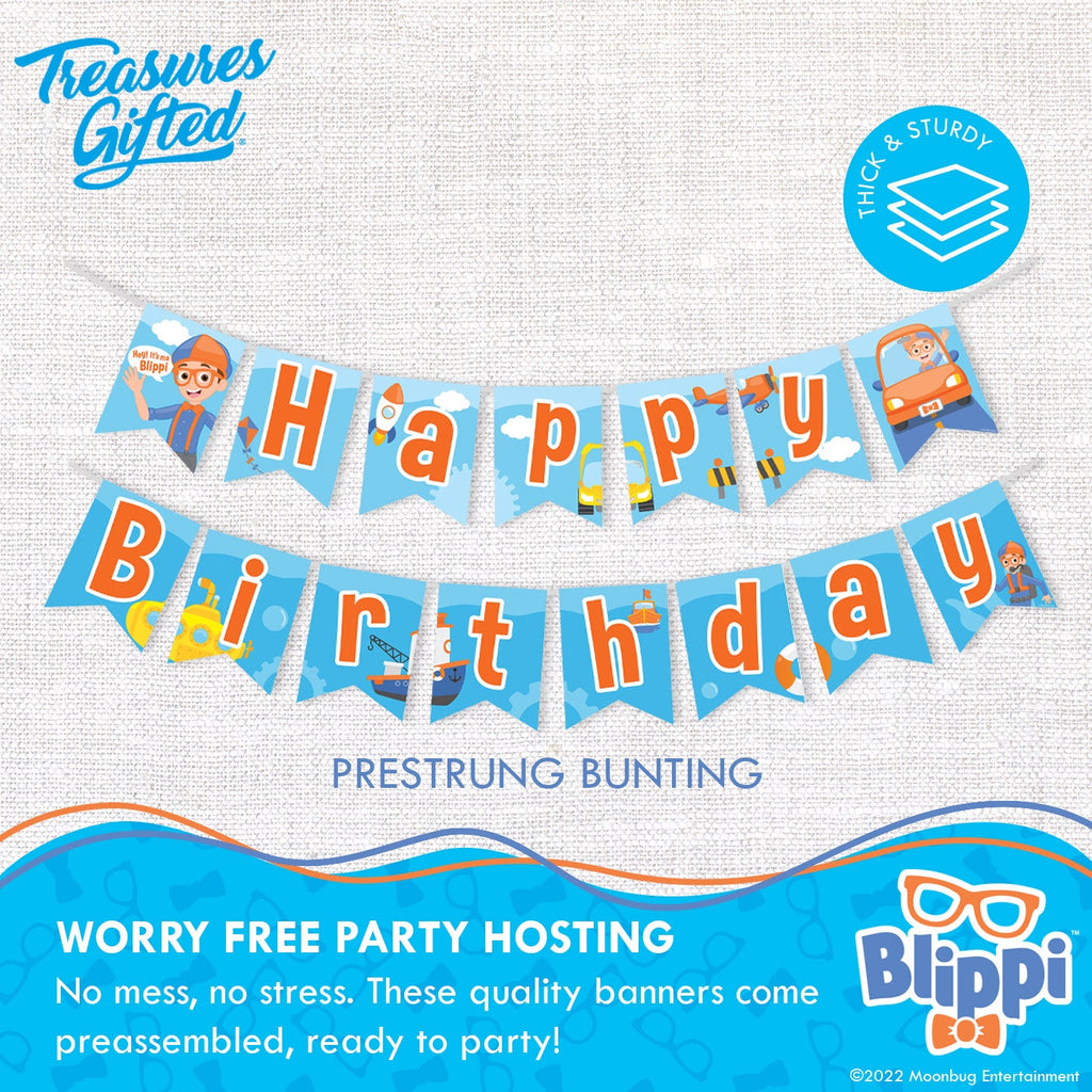 Blippi Birthday Banner Vehicle - Blippi Party Supplies