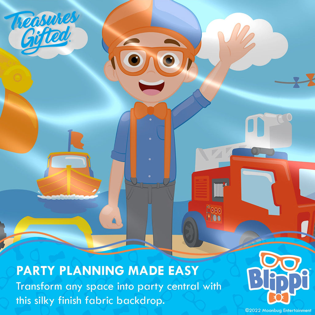 Blippi Banner Backdrop Vehicle - Blippi Party Supplies