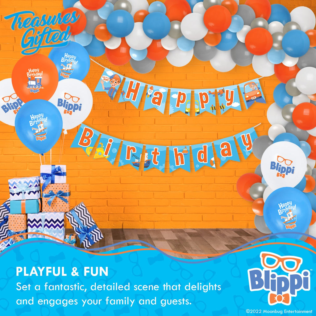 Blippi Balloon Party Bouquet Vehicle - Blippi Party Supplies