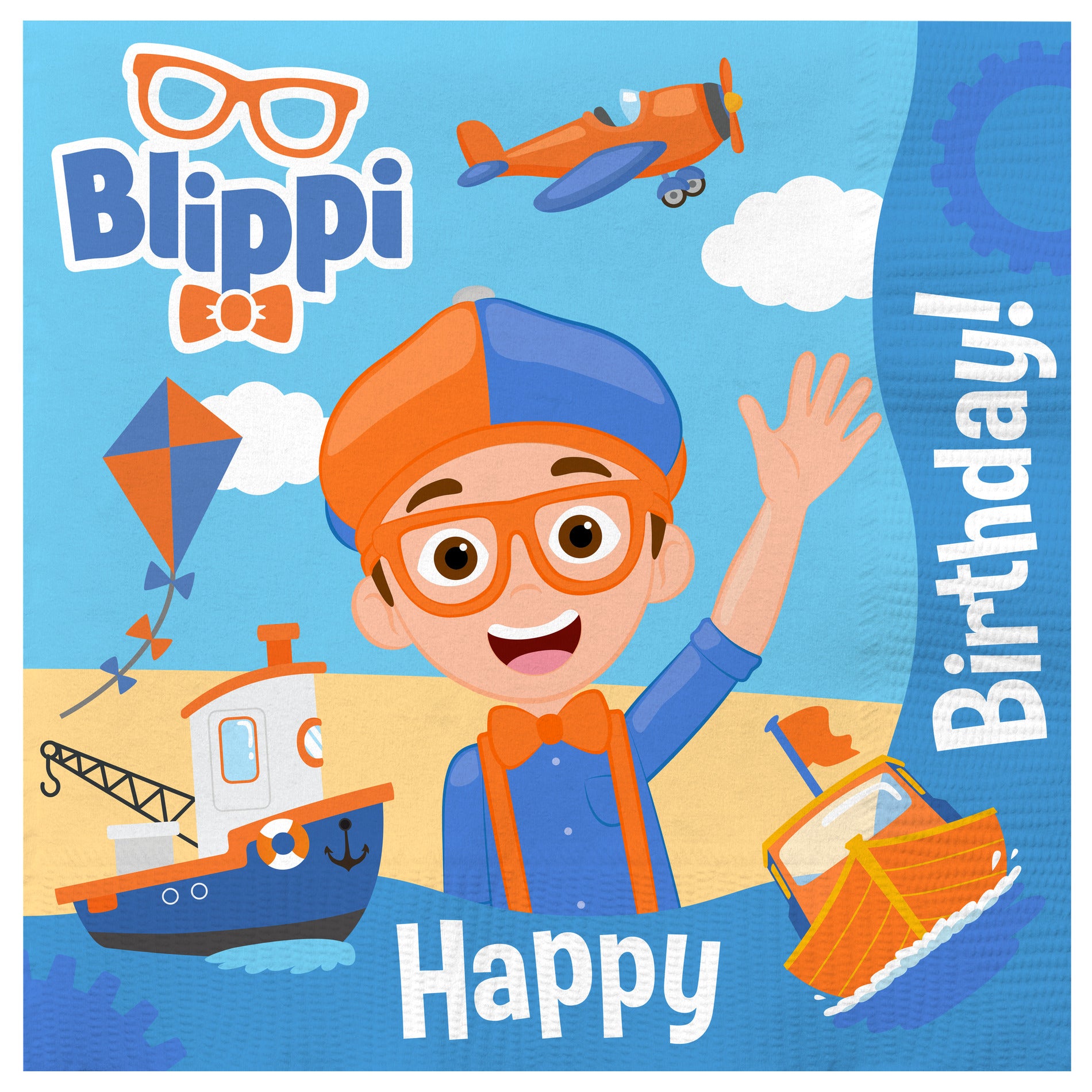 Blippi Party Napkins Vehicle - Blippi Party Supplies