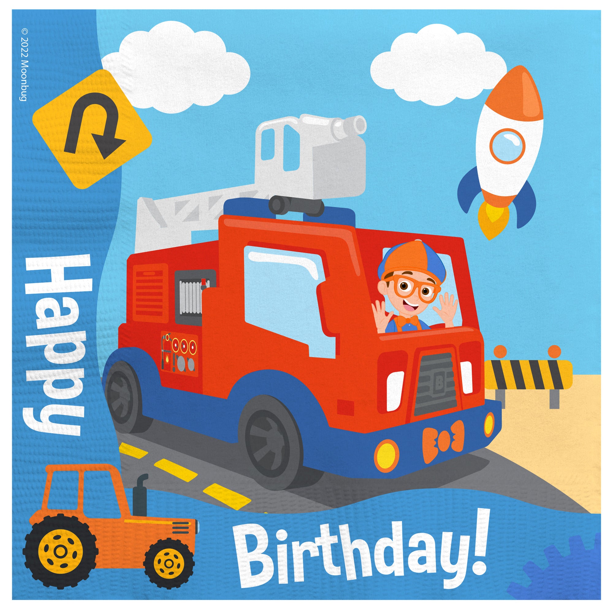 Blippi Party Napkins Vehicle - Blippi Party Supplies