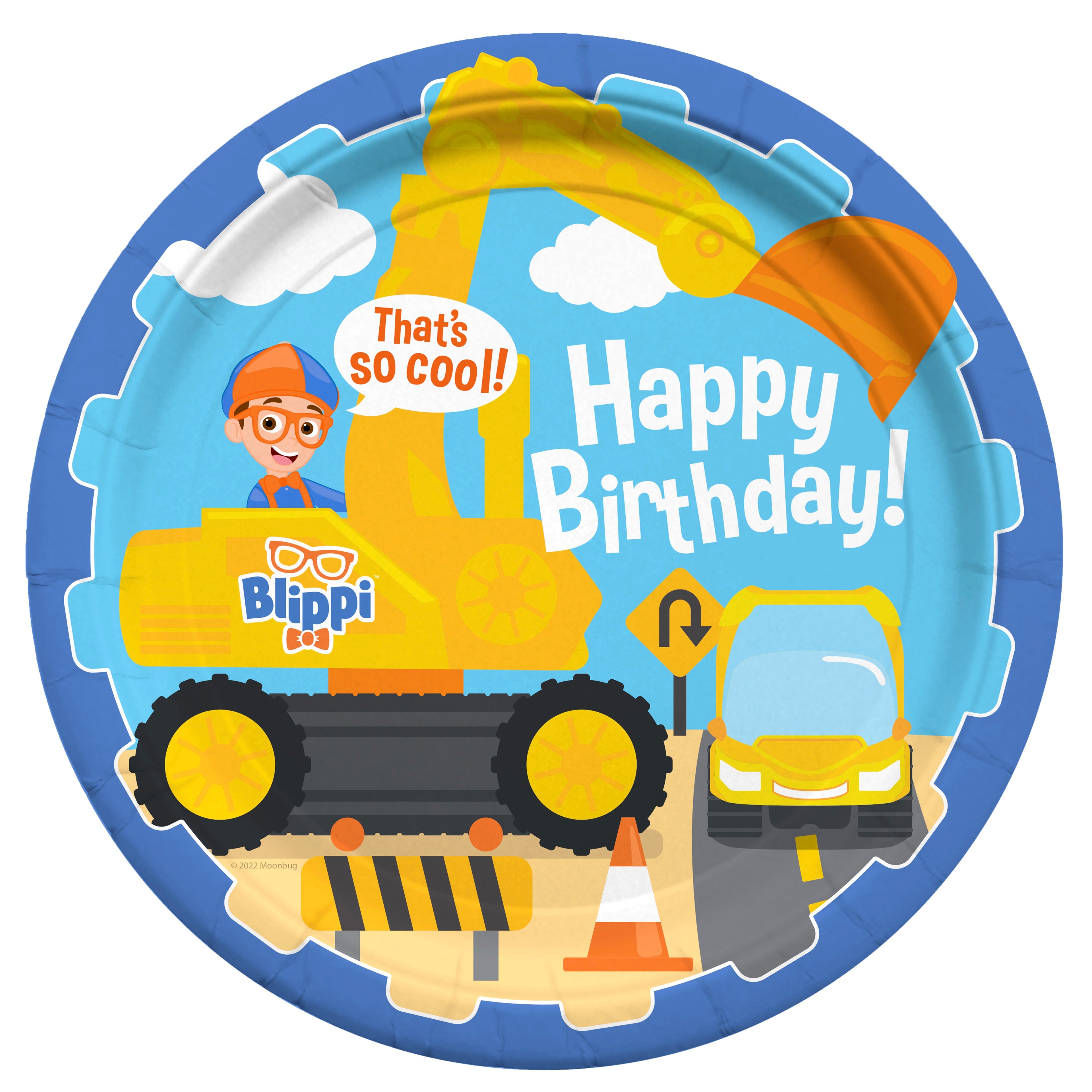 Blippi Plates 9in Vehicle - Blippi Party Supplies