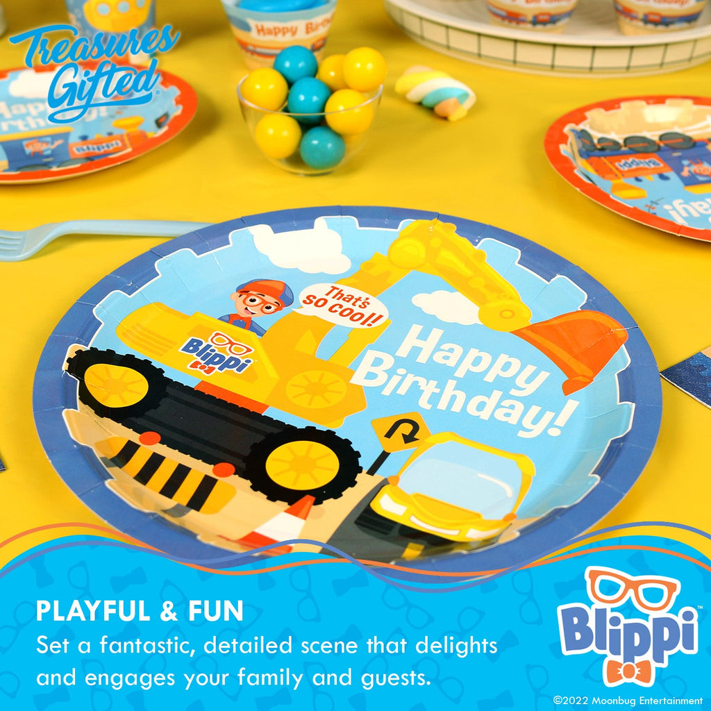 Blippi Plates 9in Vehicle - Blippi Party Supplies
