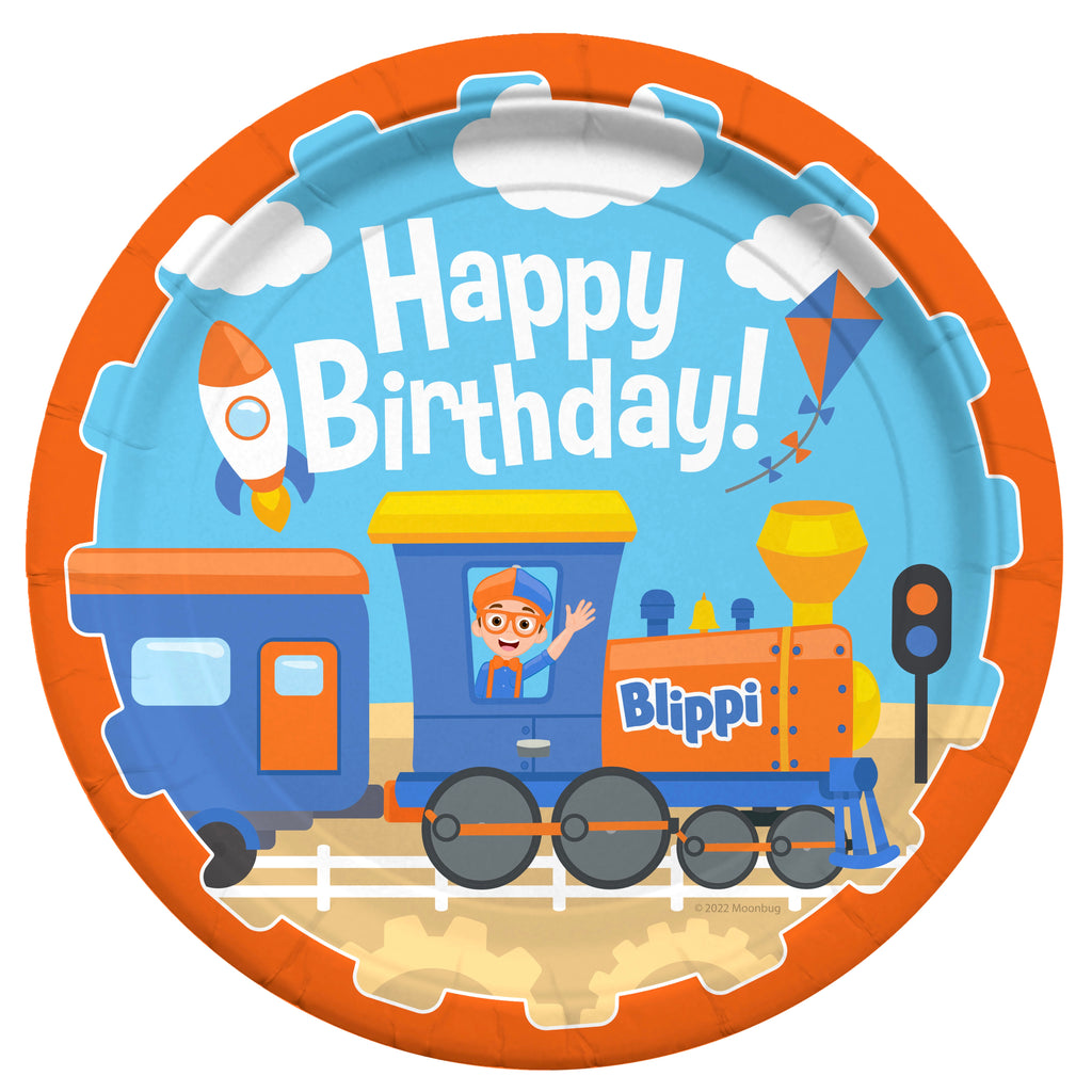 Blippi Plates 7in Vehicle - Blippi Party Supplies