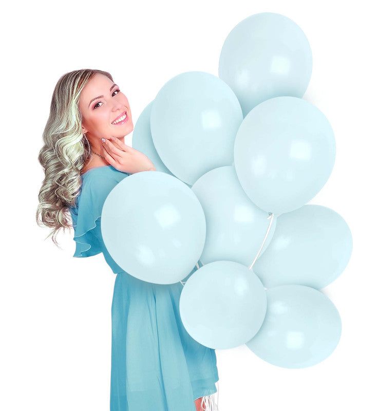 Macaron Powder Blue Balloons - 12 Inch Latex Balloons