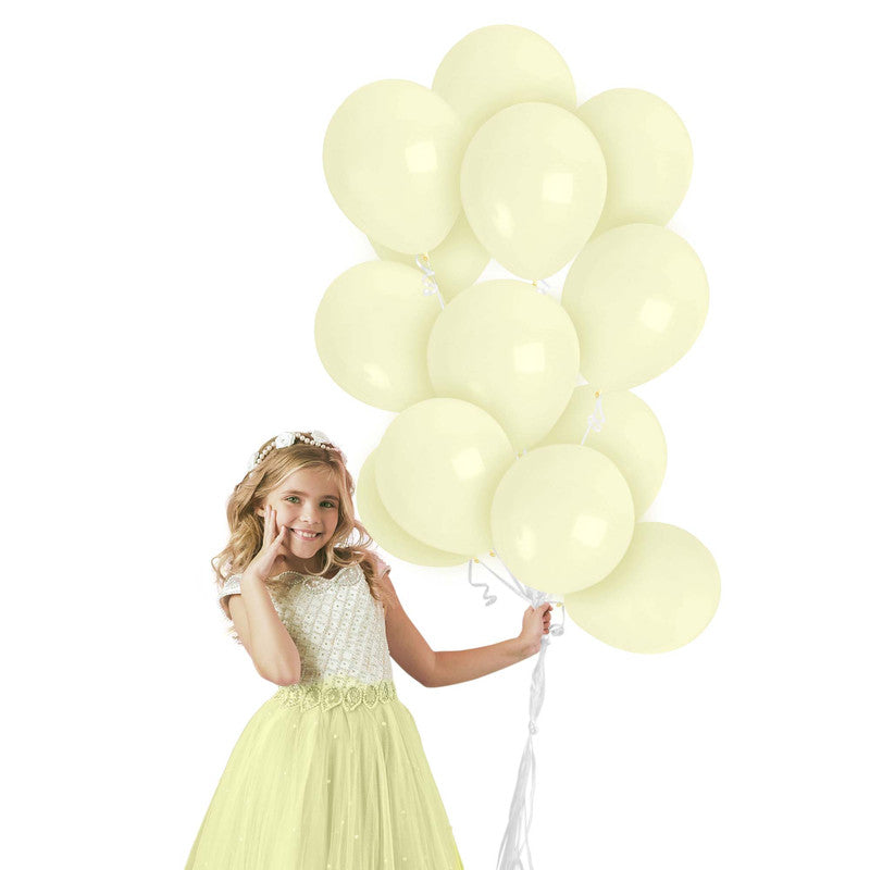 Macaron Pastel Yellow Balloons - 12 Inch Latex Balloons