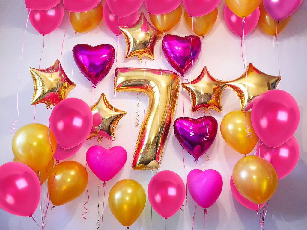 Pearlescent Pink Magenta Balloons - 12 Inch Latex Balloons