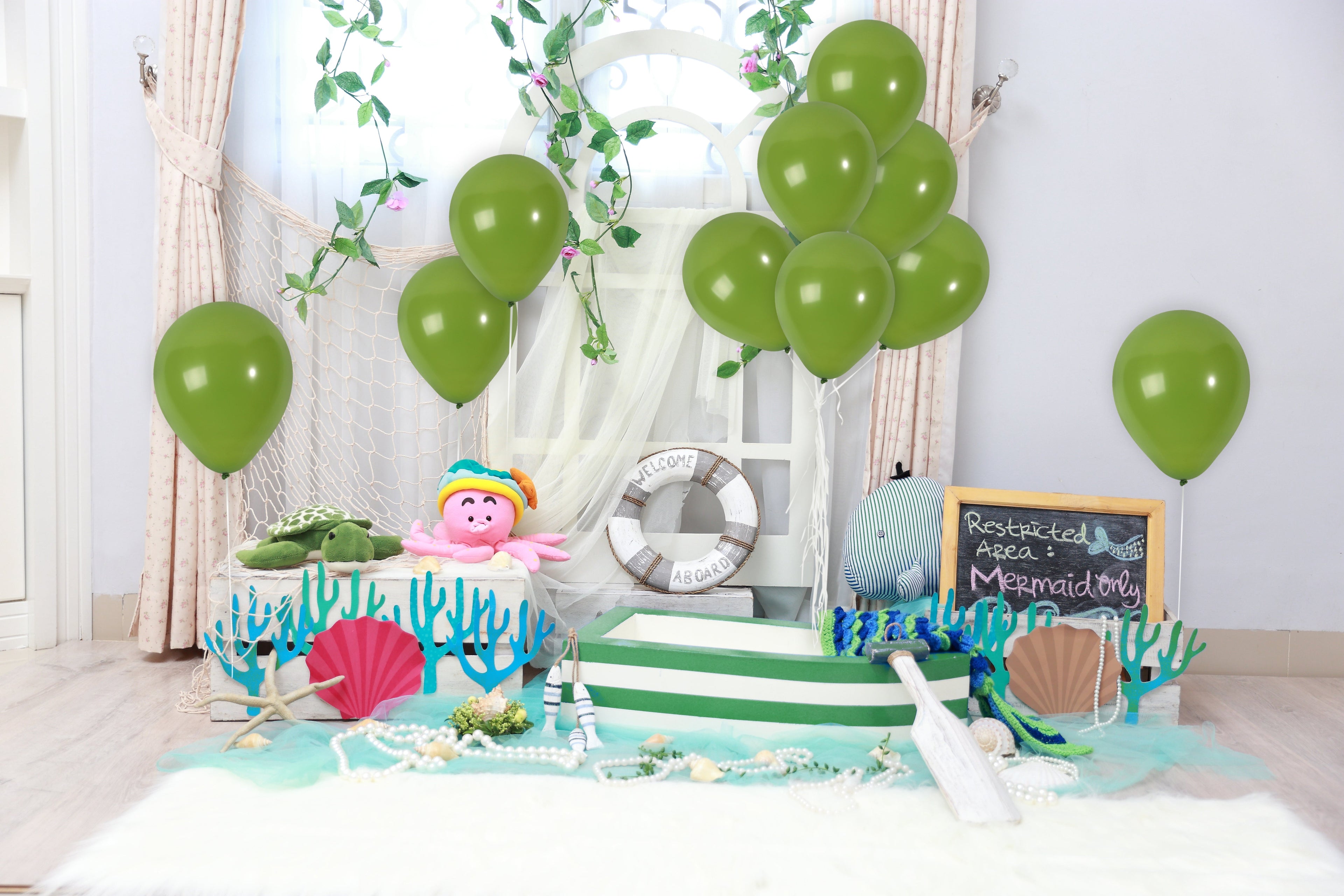 Olive Green Balloons - 10 Inch Latex Balloons