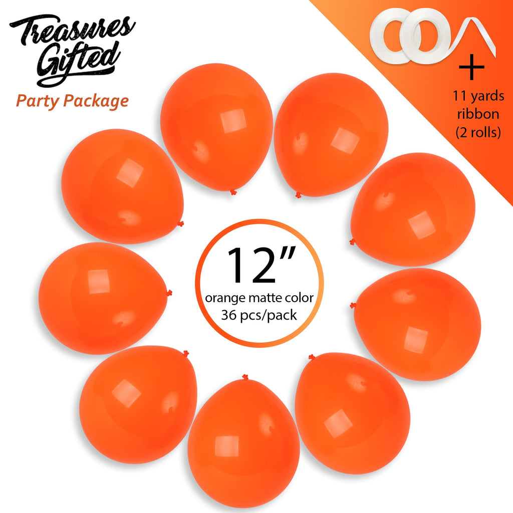 Orange Balloons - 12 Inch Latex Balloons