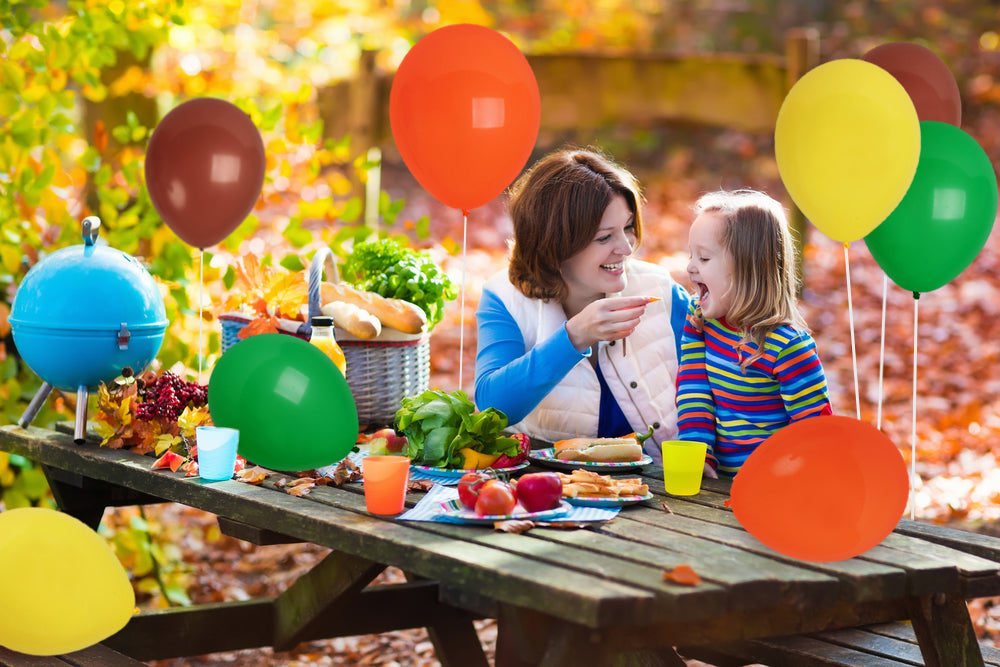 Fall Balloons Orange, Yellow, Green, and Brown 100 Pack - 12 Inch Latex Balloons