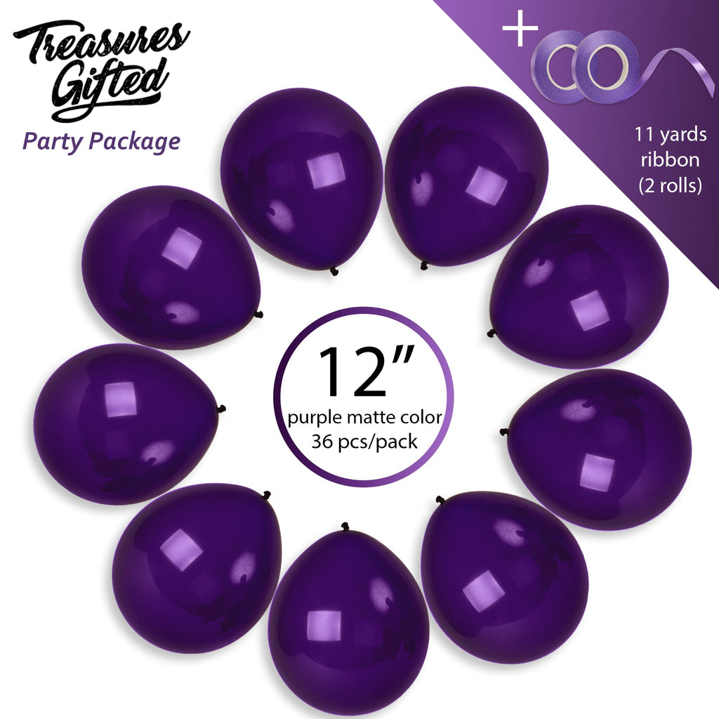Dark Purple Balloons - 12 Inch Latex Balloons