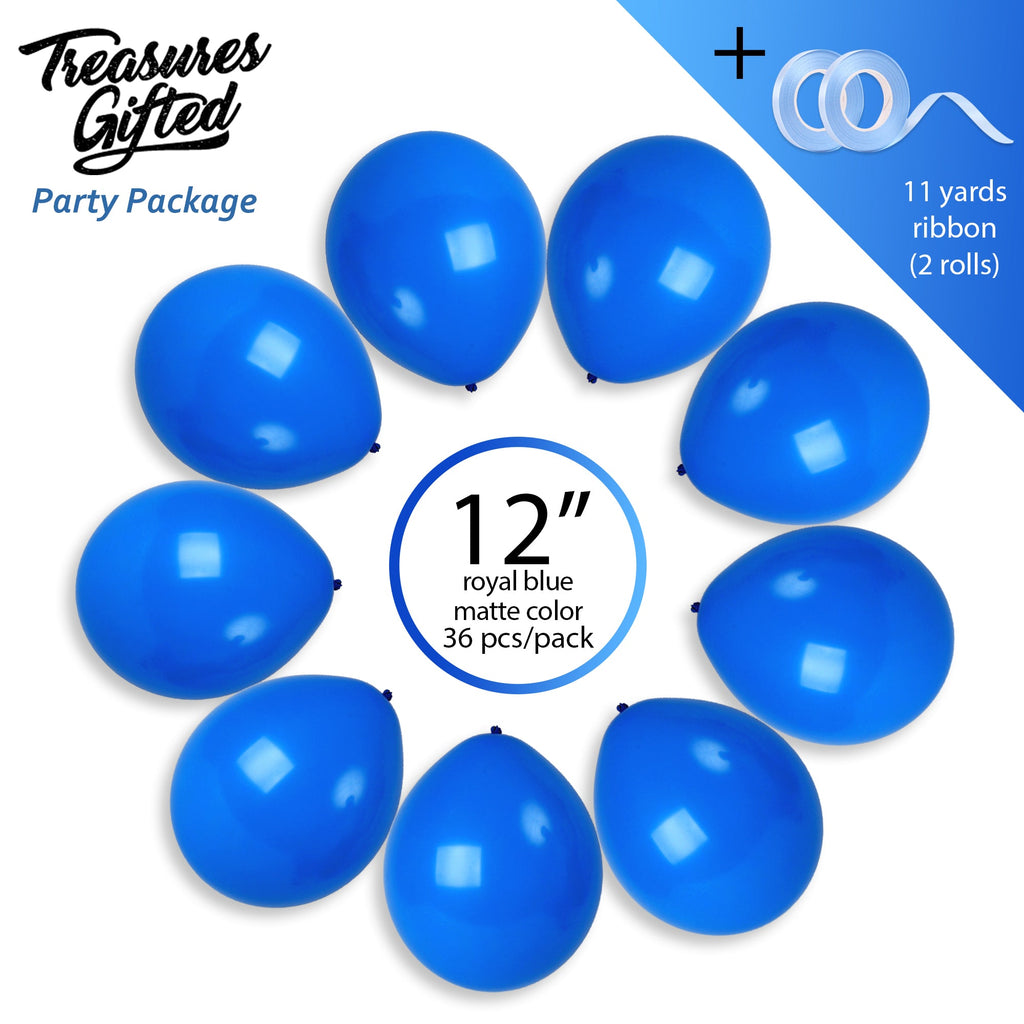 Royal Blue Balloons - 12 Inch Latex Balloons