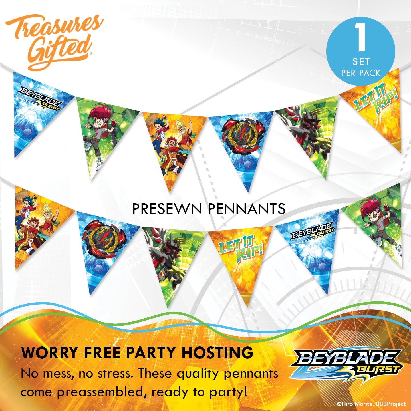 BEYBLADE Birthday Banner Pennant - BEYBLADE Party Supplies