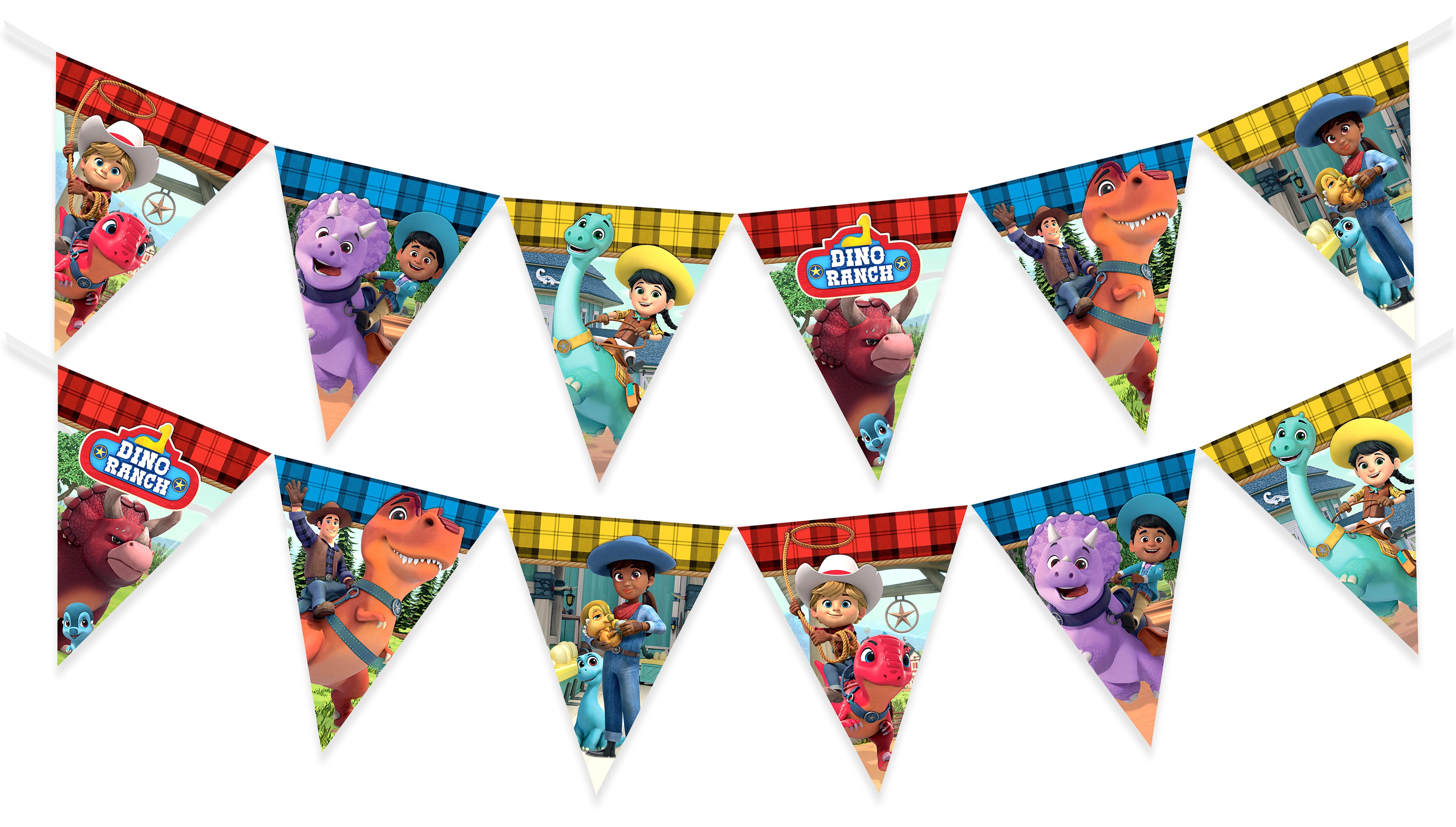Dino Ranch Party Supplies - Pennant Banner
