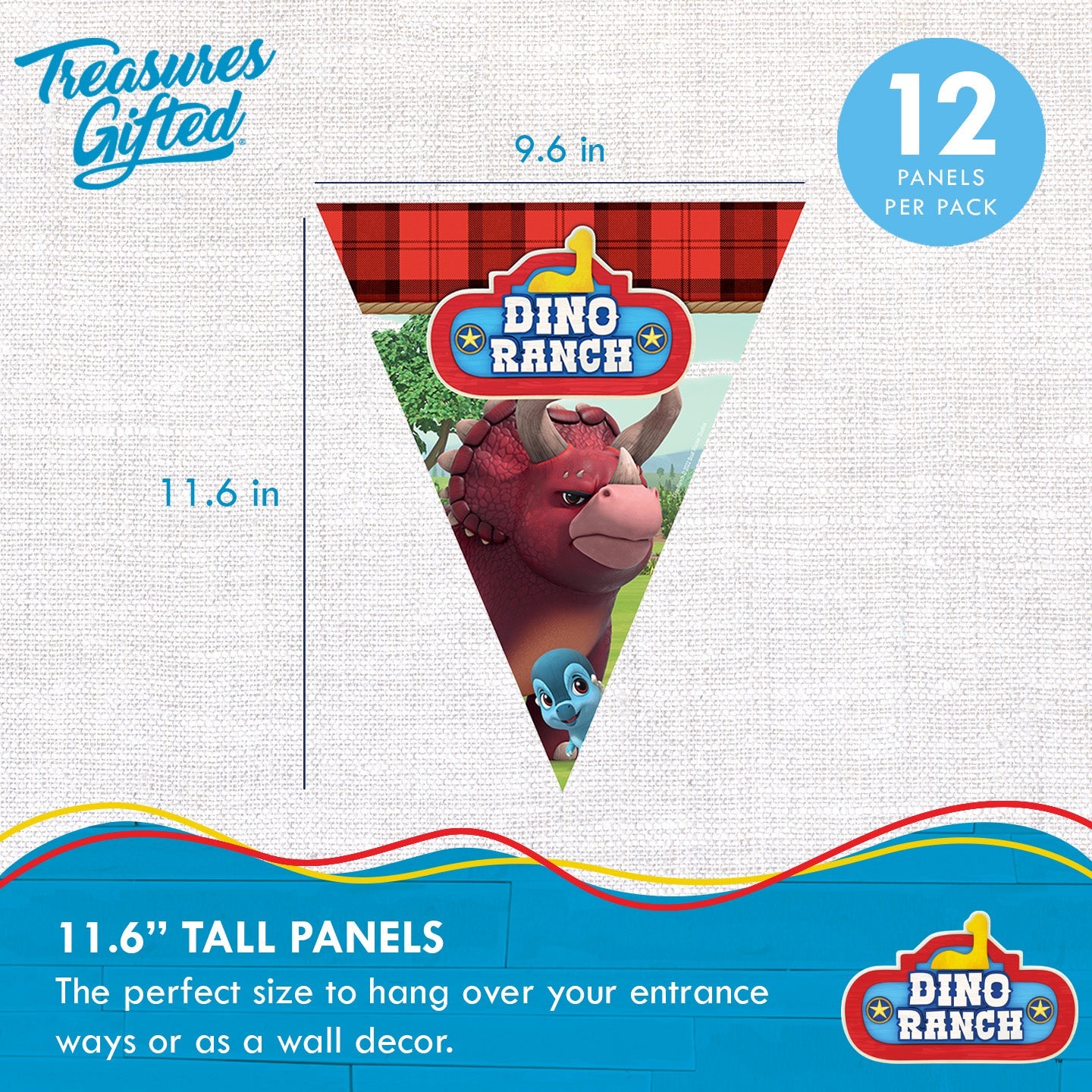 Dino Ranch Party Supplies - Pennant Banner