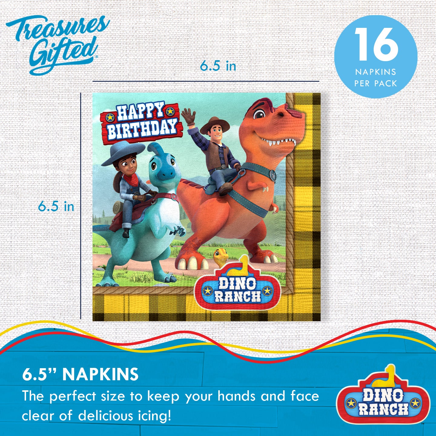 Dino Ranch Party Supplies - Napkins