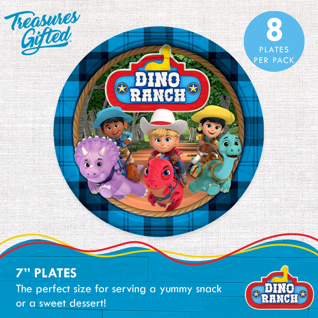 Dino Ranch Party Supplies - Dessert Plates