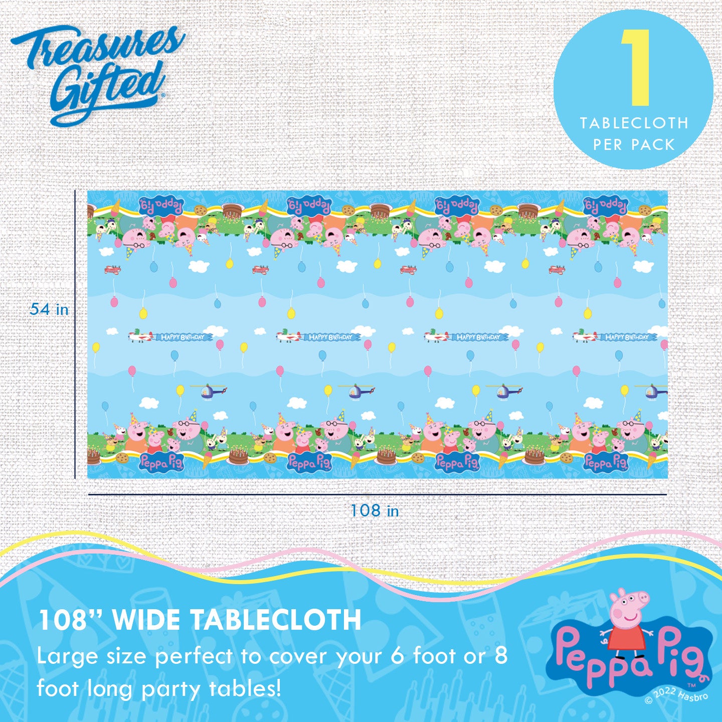 Peppa Pig Table Cover - Peppa Pig Party Supplies