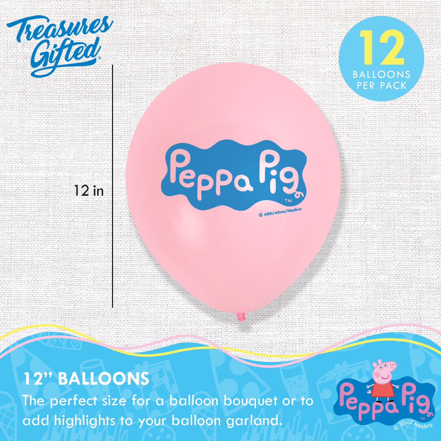 Peppa Pig Balloons Bouquet - Peppa Pig Party Supplies