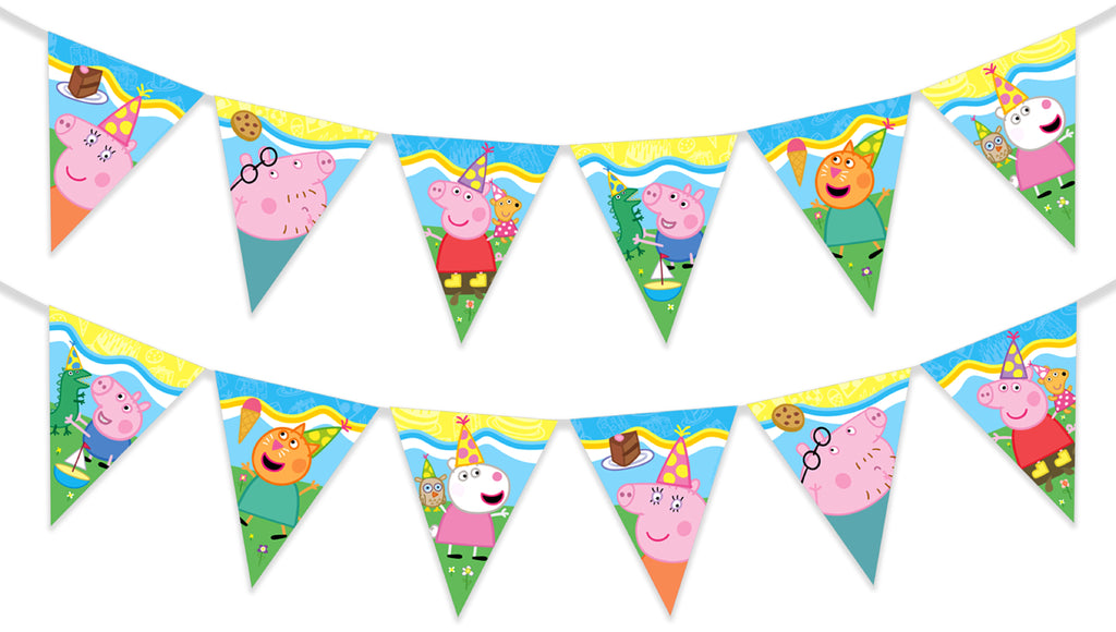 Peppa Pig Pennant Banner - Peppa Pig Party Supplies