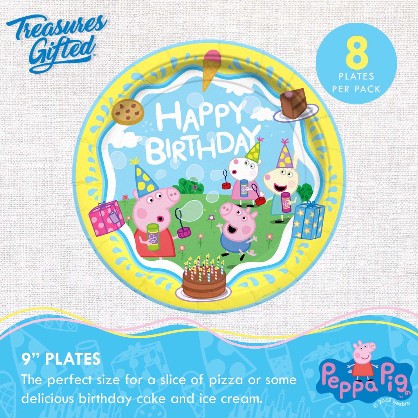 Peppa Pig Plates 9in - Peppa Pig Party Supplies