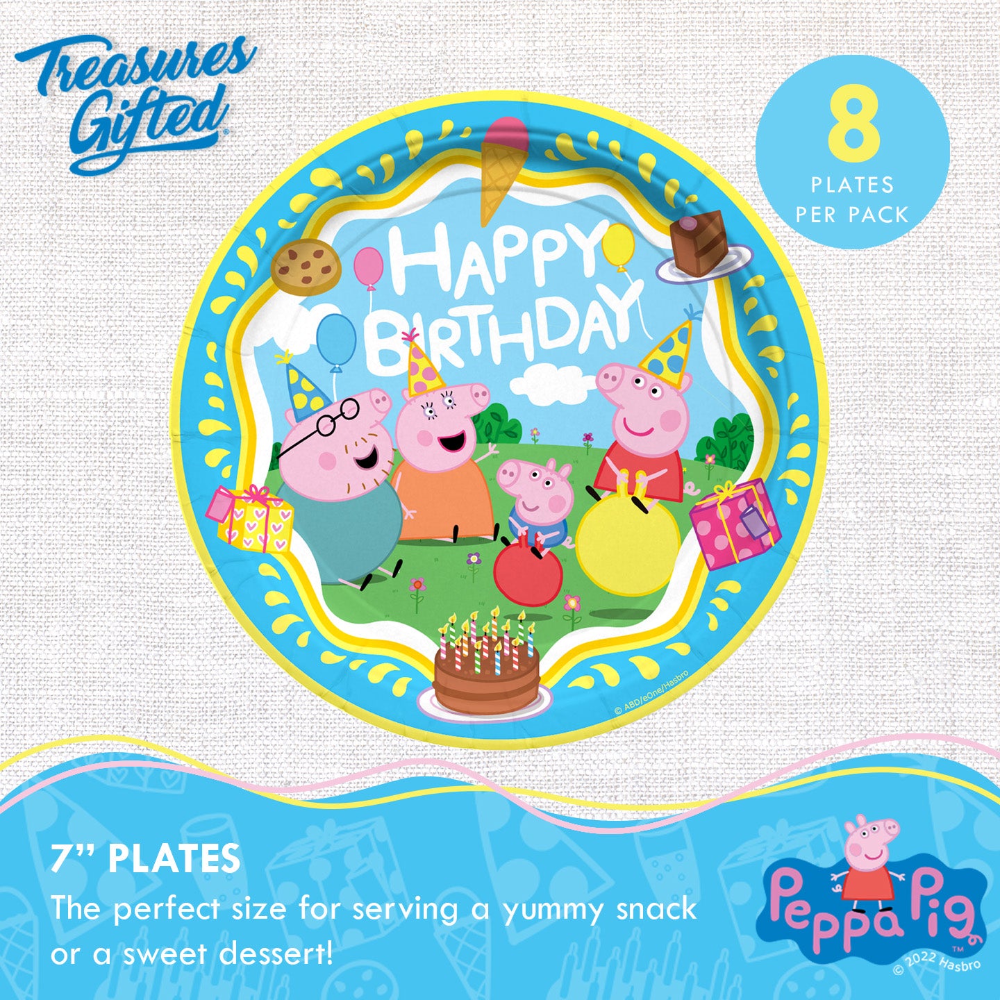 Peppa Pig Plates 7in - Peppa Pig Party Supplies