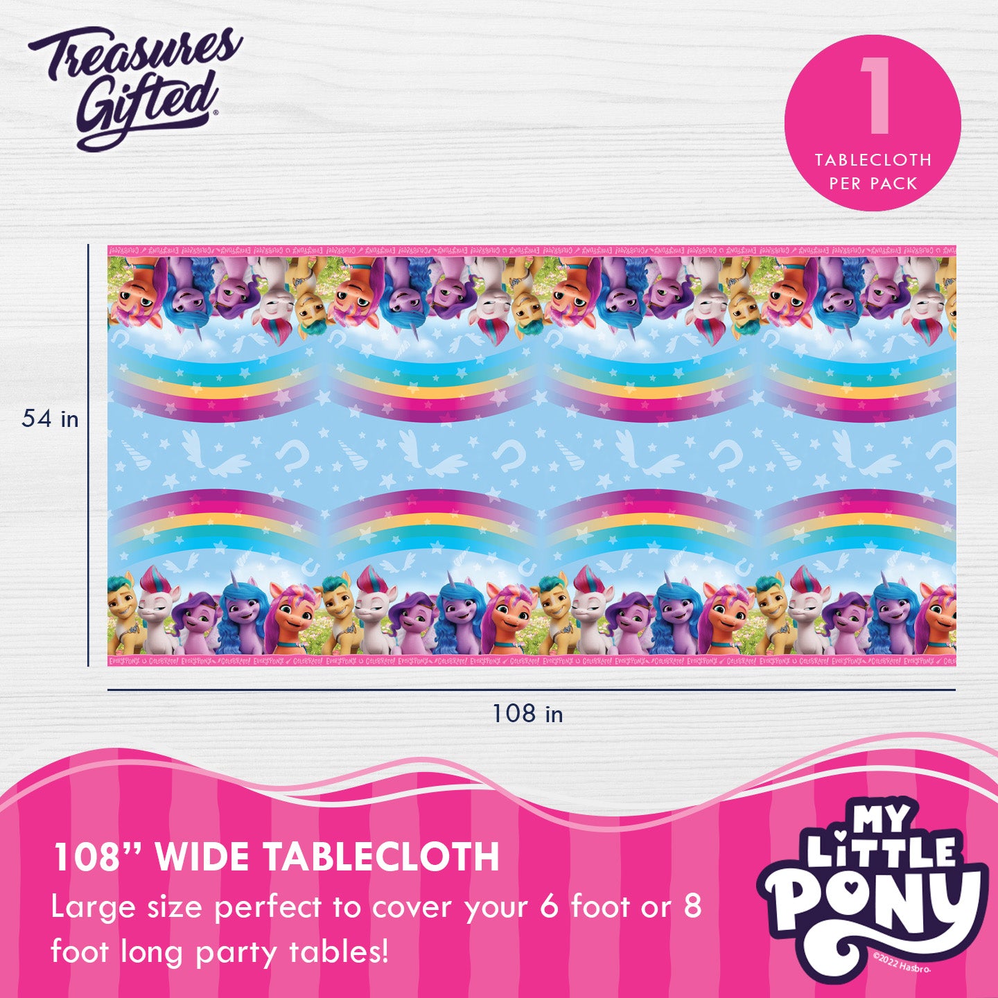My Little Pony Plastic Table Cover - My Little Pony Party Supplies