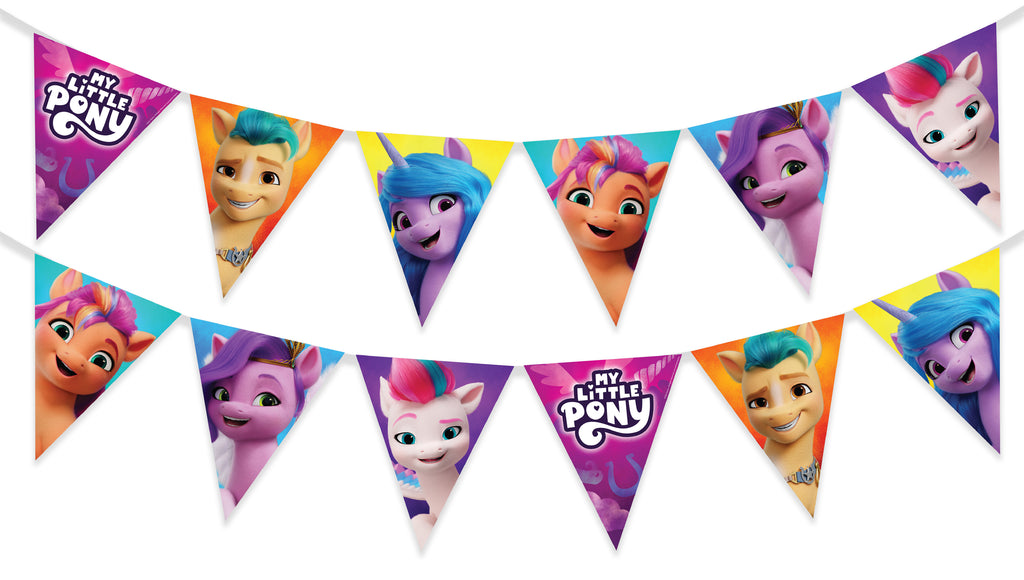 My Little Pony Birthday Banner Pennant - My Little Pony Party Supplies