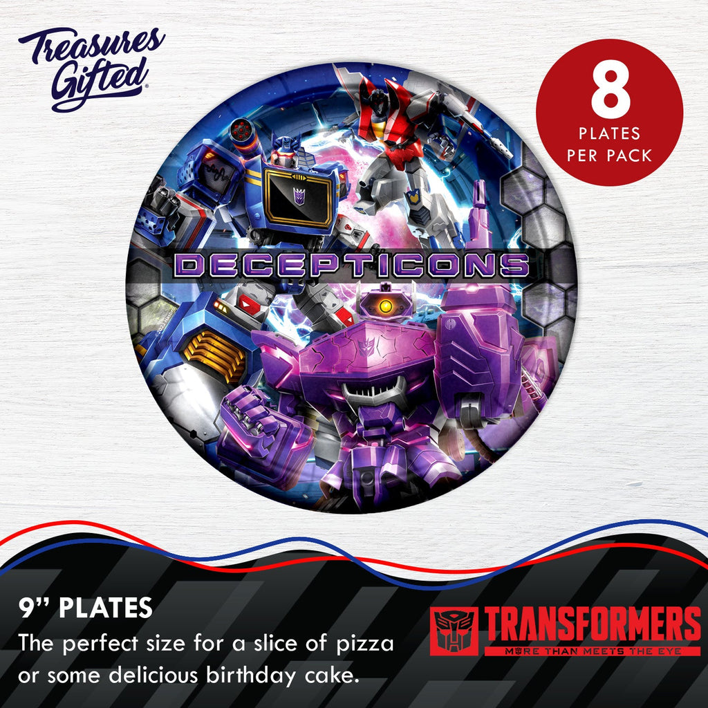 Transformers Party Supplies - Decepticons Dinner Plates
