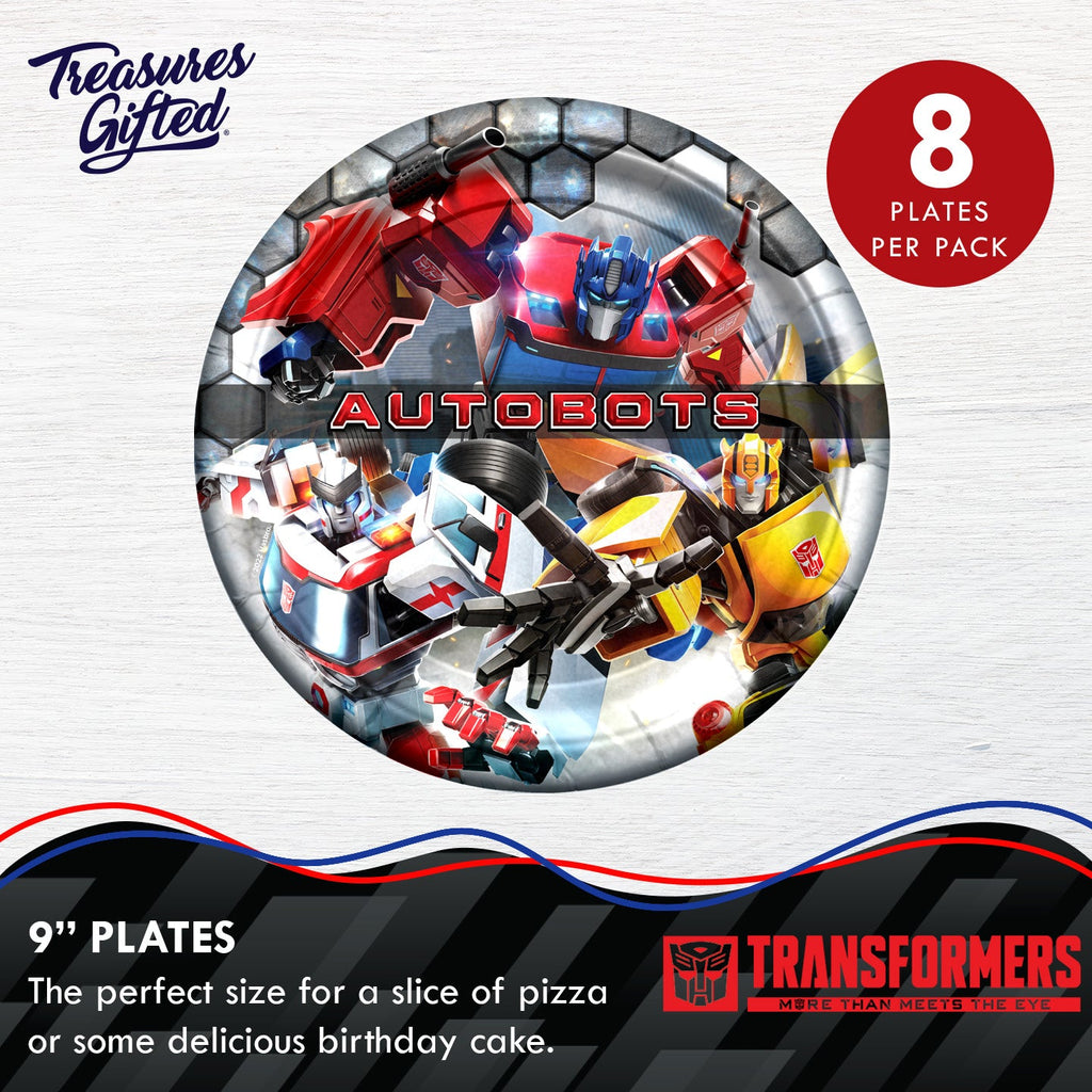 Transformers Plates 9in - Transformers Party Supplies