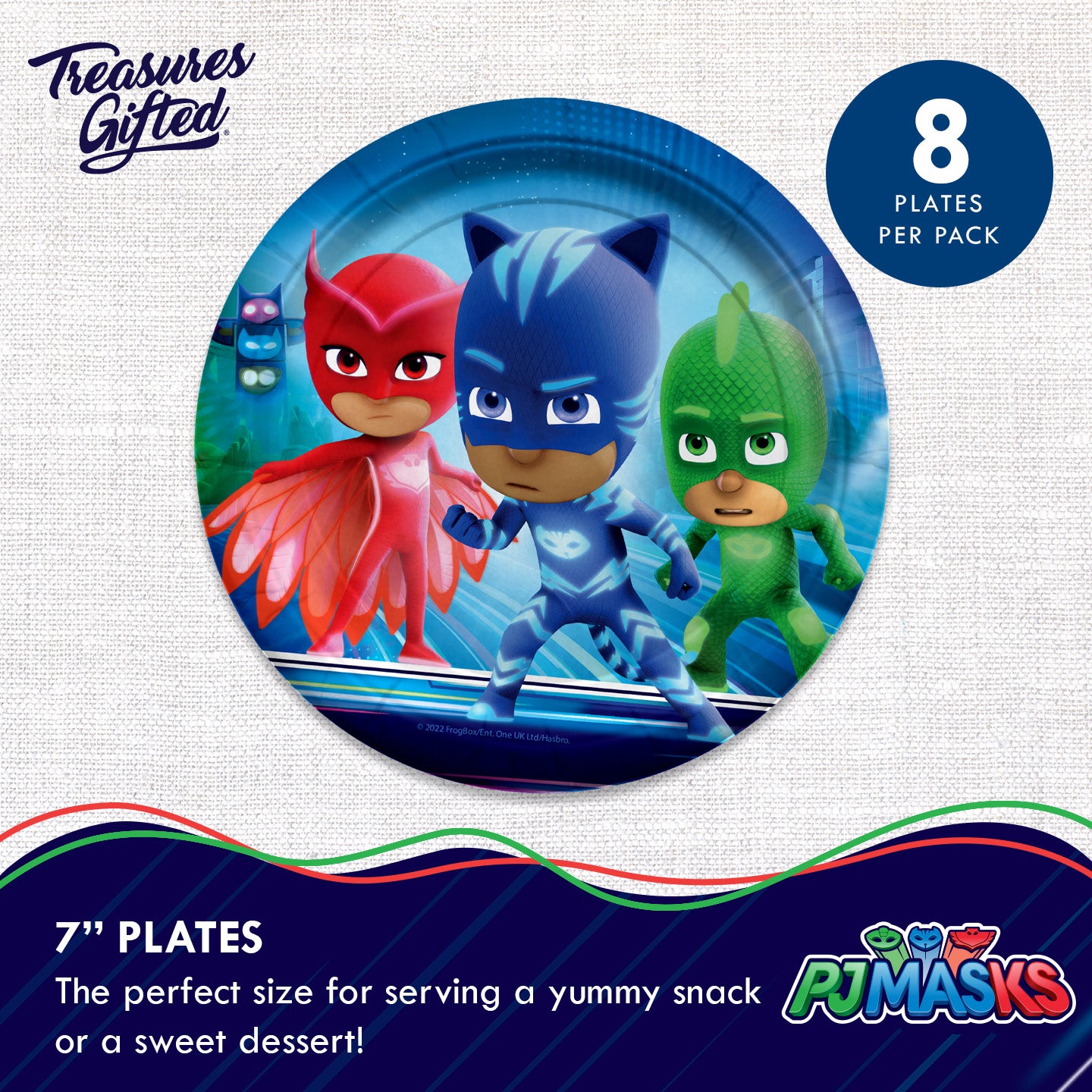 PJ Masks Plates 7in - PJ Masks Party Supplies