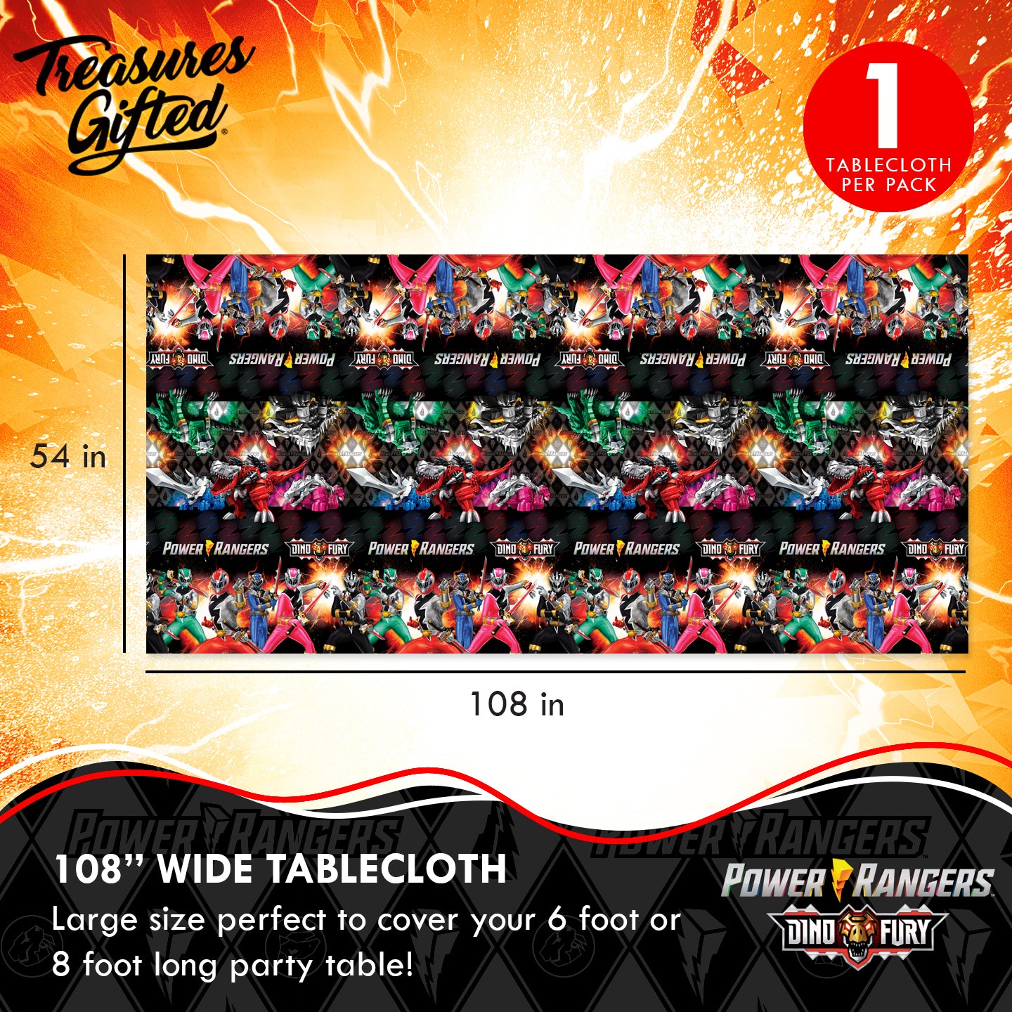 Power Rangers Tablecloth - Power Rangers Party Supplies