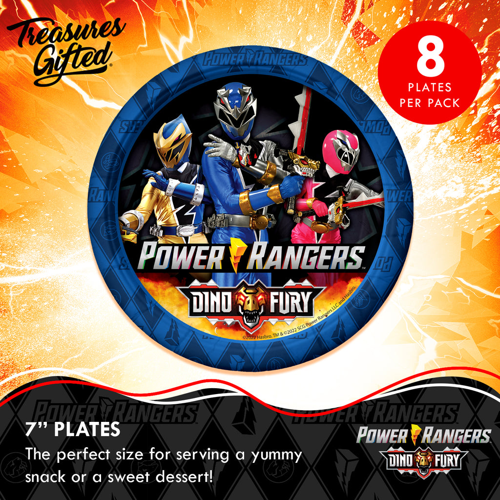 Power Rangers Plates 7in - Power Rangers Party Supplies