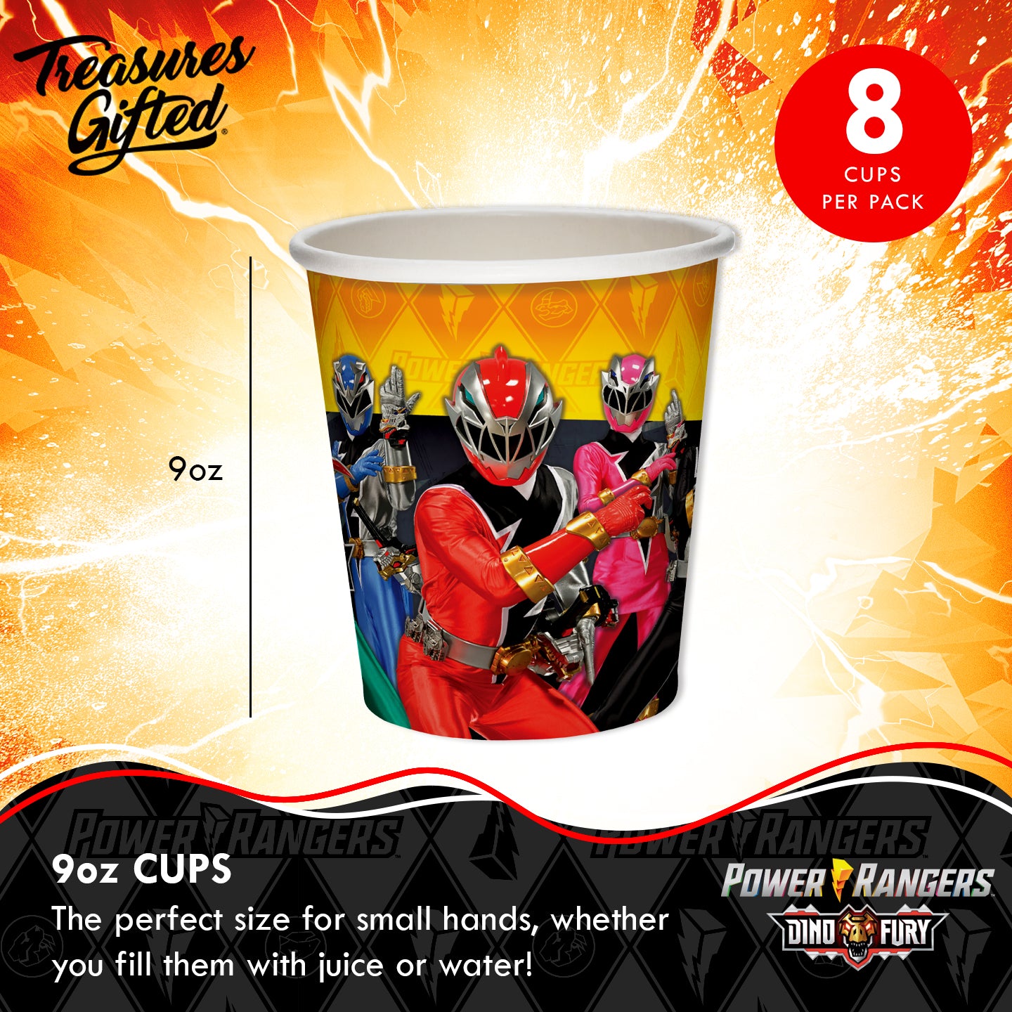 Power Rangers Cups - Power Rangers Party Supplies