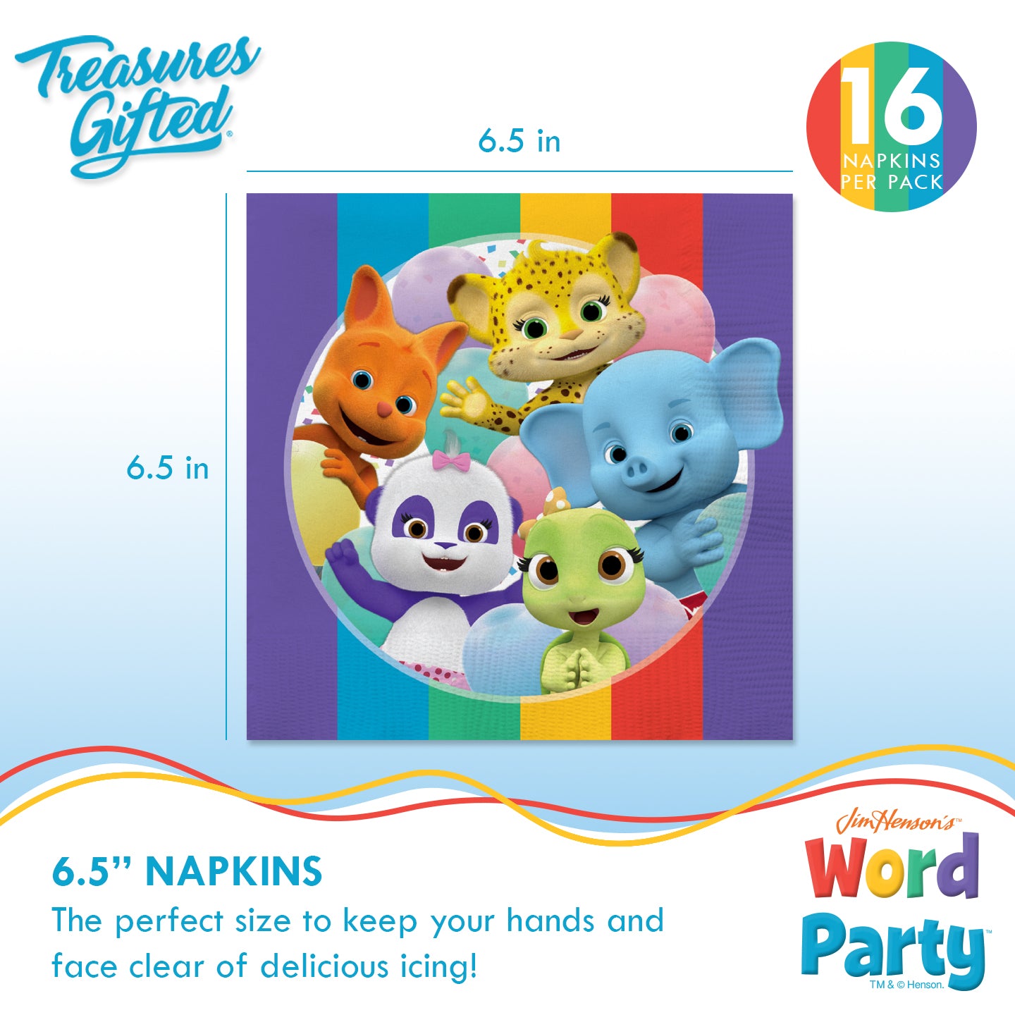 Word Party Napkins - Word Party Birthday Supplies