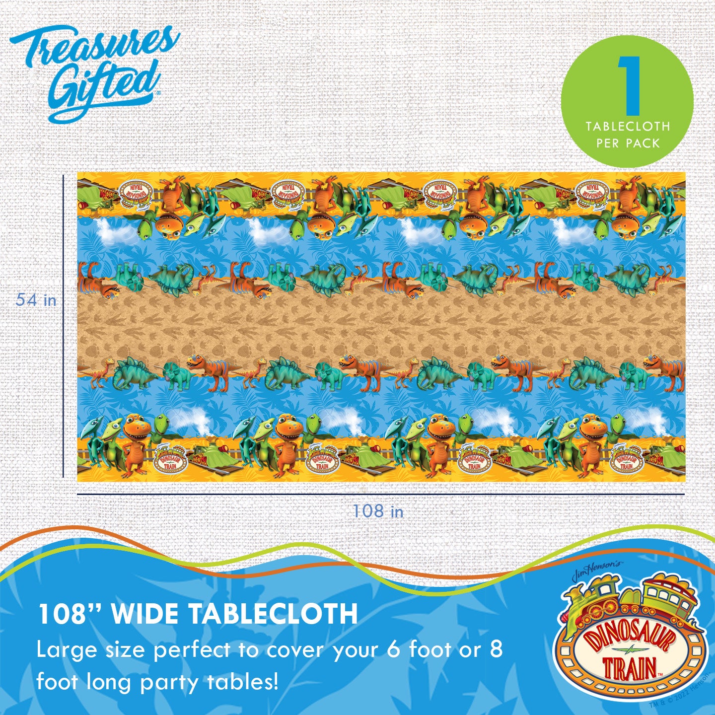 Dinosaur Train Tablecloth - Dinosaur Train Party Supplies