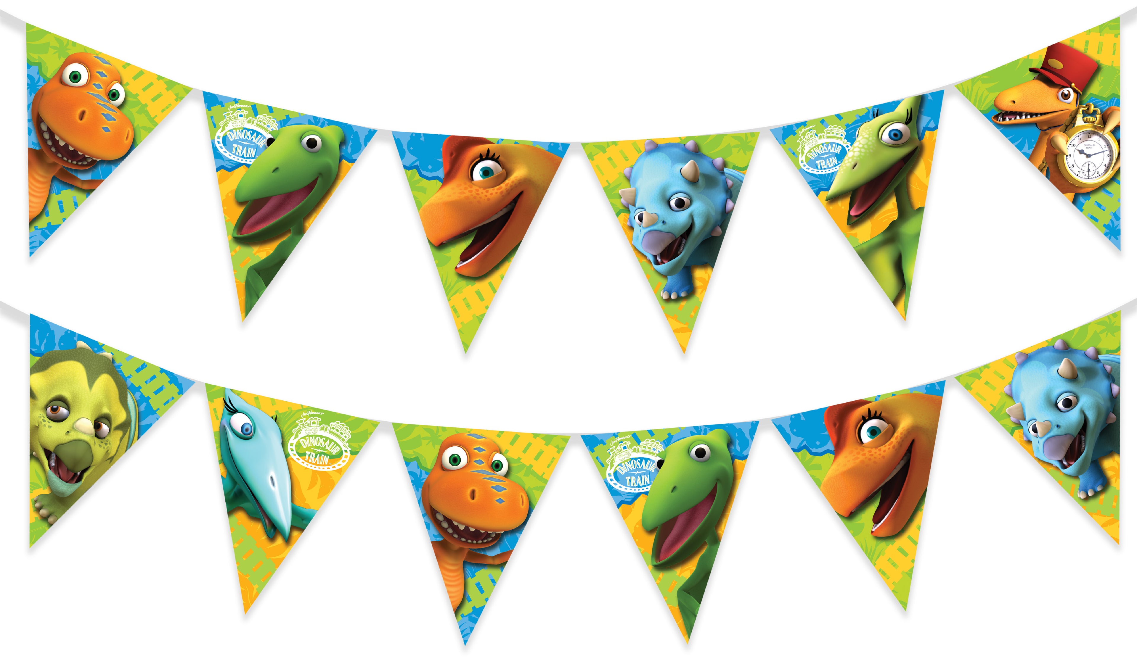 Dinosaur Train Birthday Banner Pennant - Dinosaur Train Party Supplies