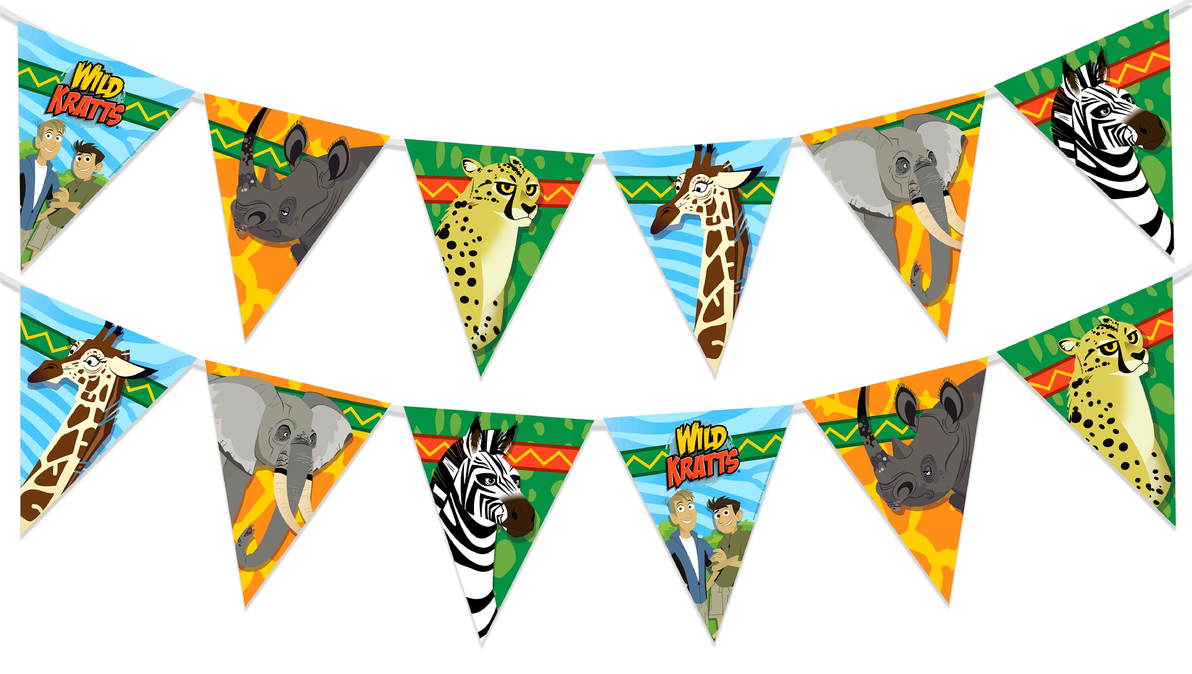 Wild Kratts Birthday Banner Pennant - Wild Kratts Party Supplies